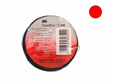 7100080350 Temflex 1300, красная, универсальная изоляционная лента, 15мм х 10м х 0,13мм