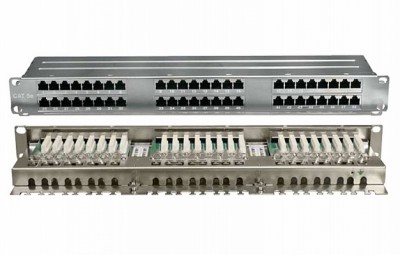 420641 Hyperline PPHD-19-48-8P8C-C5E-SH-110D Патч-панель высокой плотности 19", 1U, 48 портов RJ-45,