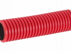 PR15.0069 Труба гофрированная двустенная ПНД жесткая тип 450 (SN12) красная д110 6м (36м/уп) Промрук