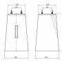 Фундамент типа II для светофоров с наклонной лестницей ФС 110х70 13238-00-00