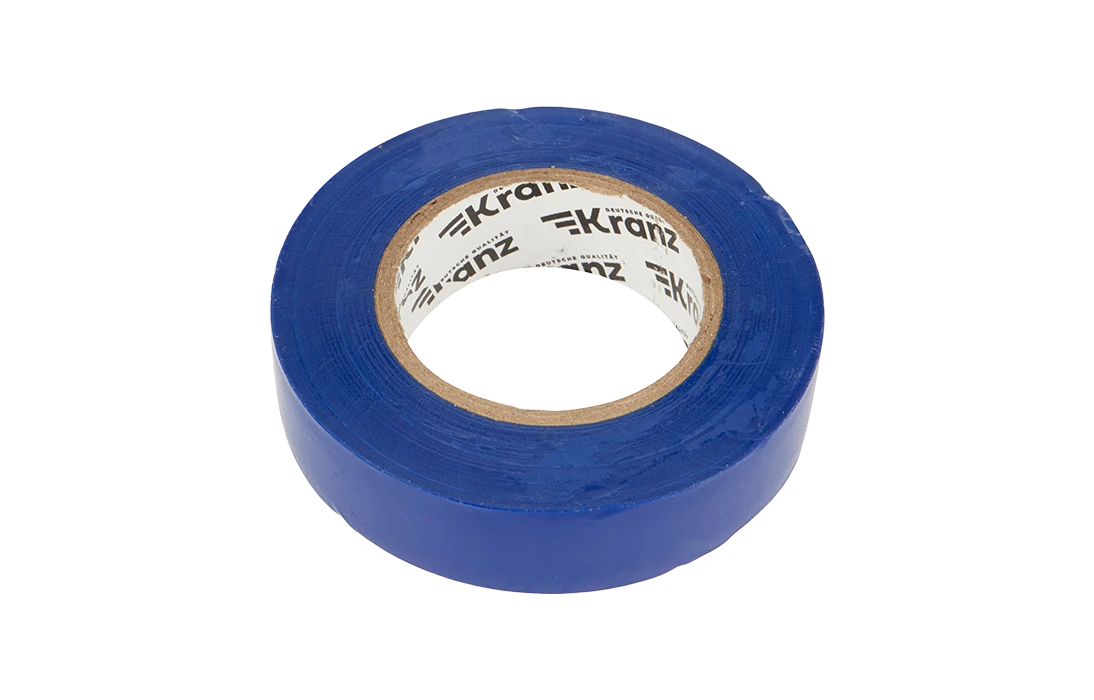 KR-09-2205 Изолента ПВХ KRANZ 19 мм х 25 м, синяя, упаковка 5 роликов
