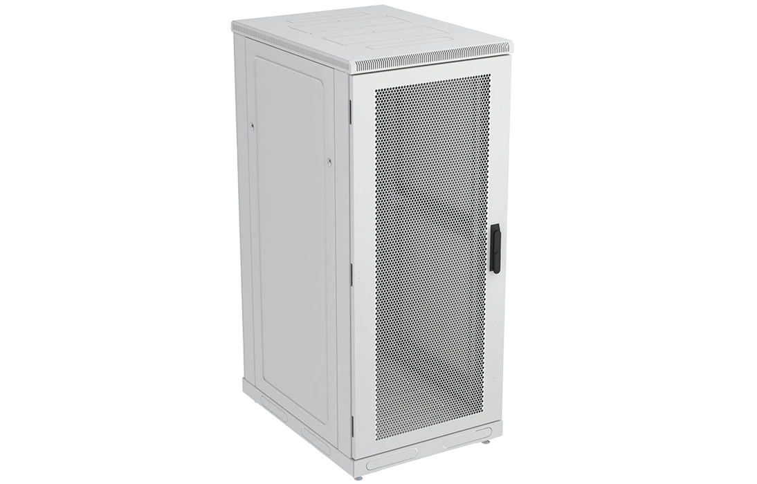 Шкаф телекоммуникационный напольный 19",27U(600x1000), ШТ-НП-27U-600-1000-П, передняя дверь перфорированная ССД