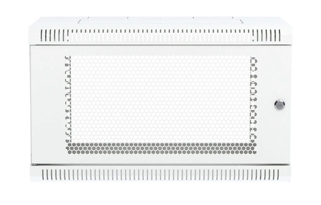 Шкаф телекоммуникационный настенный разборный 19”,6U(600x450), ШТ-НСр-6U-600-450-П дверь перфорированная ССД