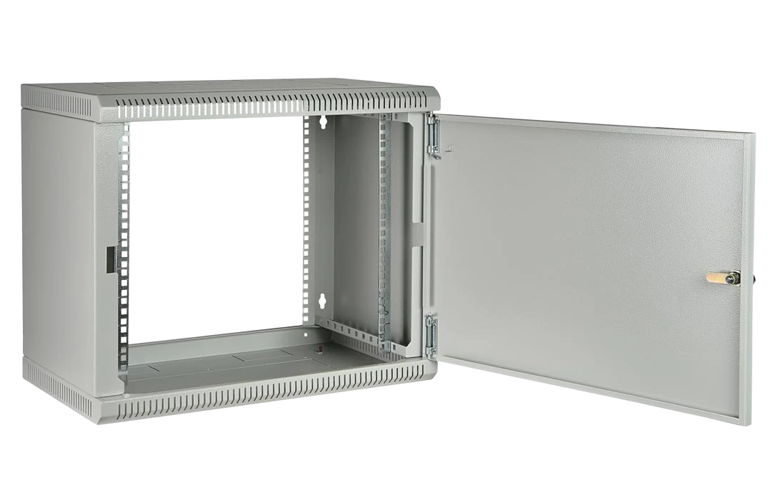 Шкаф телекоммуникационный настенный разборный 19”,18U(600x650), ШТ-НСр-18U-600-650-М дверь металл ССД