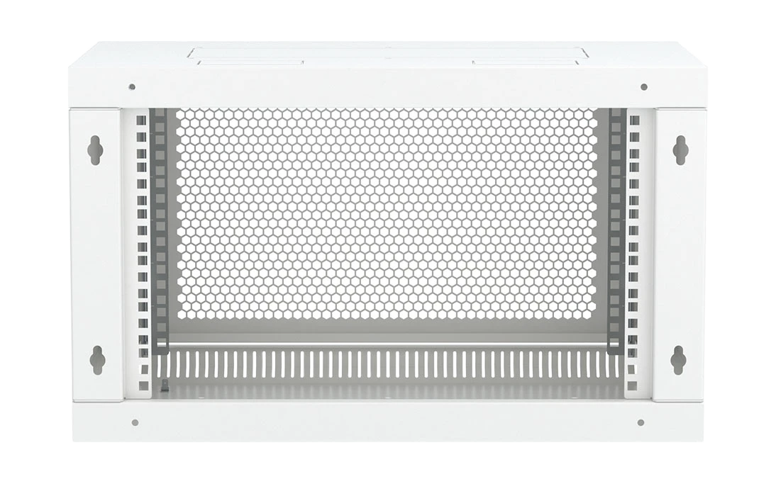 Шкаф телекоммуникационный настенный разборный 19”,6U(600x650), ШТ-НСр-6U-600-650-П дверь перфорированная ССД