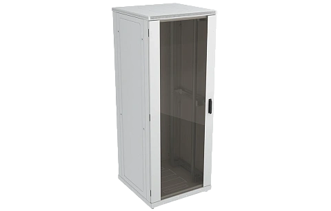 Шкаф телекоммуникационный напольный 19",24U(800x800), ШТ-НП-24U-800-800-С, передняя дверь стекло ССД