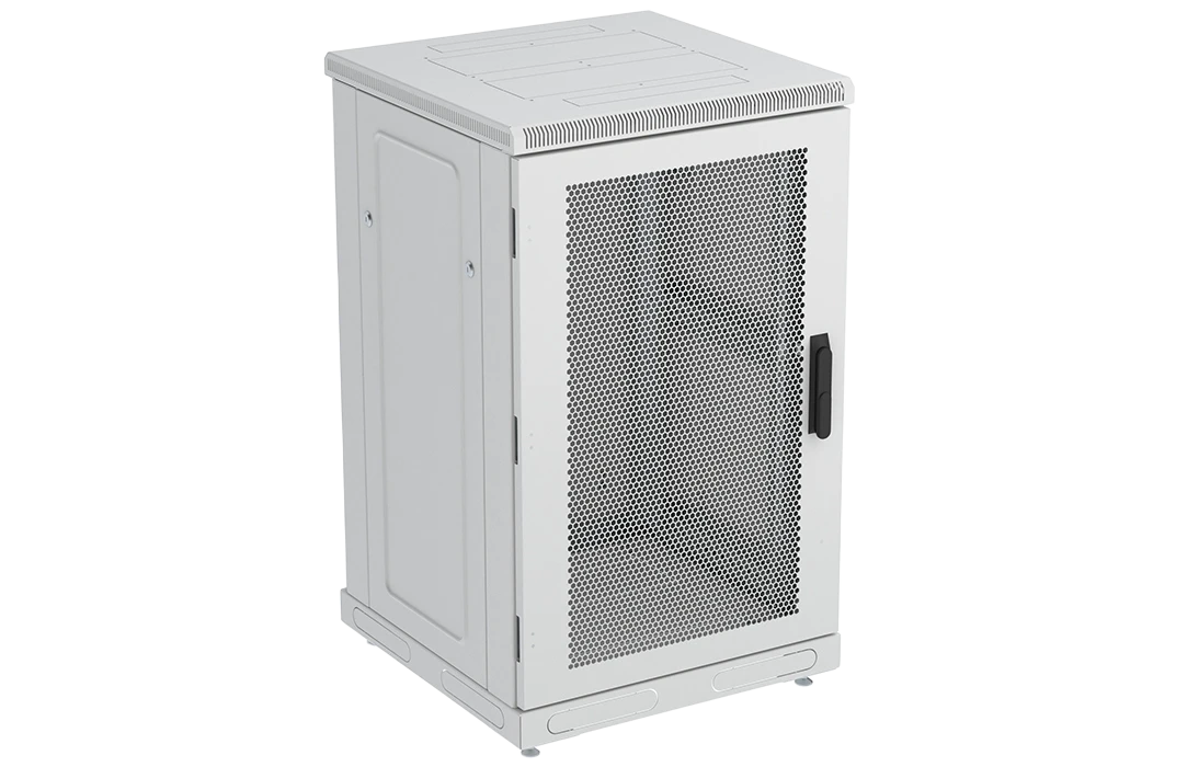 Шкаф телекоммуникационный напольный 19",18U(600x1000), ШТ-НП-18U-600-1000-П, передняя дверь перфорированная ССД