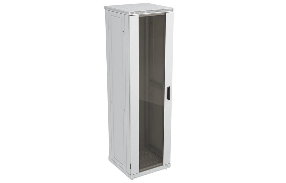 Шкаф телекоммуникационный напольный 19",47U(600x1000), ШТ-НП-47U-600-1000-С, передняя дверь стекло ССД