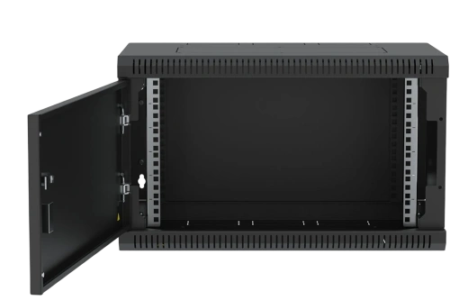 Шкаф телекоммуникационный настенный разборный черный 19”,6U(600x350), ШТ-НСр-6U-600-350-М-Ч дверь металл ССД