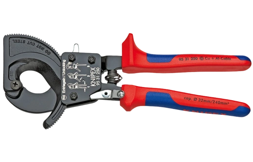 KN-9531250	Кабелерез с трещоткой, Ø 32 мм (240 мм², MCM 500), длина 250 мм