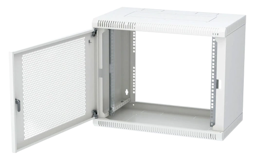 Шкаф телекоммуникационный настенный разборный 19”,9U(600x350), ШТ-НСр-9U-600-350-П дверь перфорированная ССД