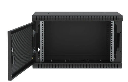 Шкаф телекоммуникационный настенный разборный черный 19”,6U(600x350), ШТ-НСр-6U-600-350-П-Ч дверь перфорированная ССД