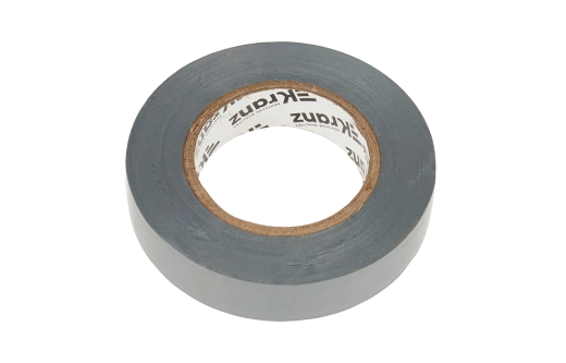 KR-09-2108 Изолента ПВХ KRANZ 15 мм х 25 м, серая, упаковка 5 роликов