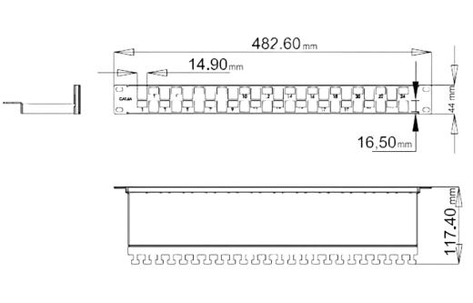 Hyperline PPBL3-19-24S-RM Модульная патч-панель 19