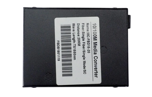 Медиаконвертер 100M, Tx1550/Rx1310 20km, RJ45 SC