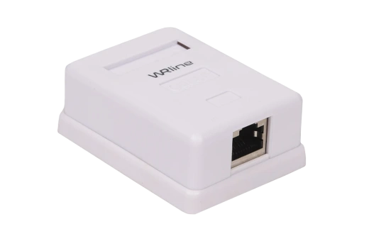 WRline WR-WS-8P8C-C5E-SH-1 Розетка компьютерная RJ-45, категория 5e, экранированная, одинарная, внешняя, Dual IDC, цвет белый
