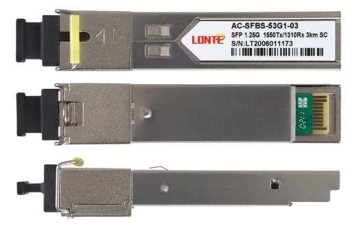 SFP WDM 1.25G Tx1550/Rx1310 3km SC DDM