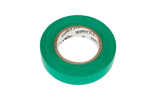 KR-09-2103 Изолента ПВХ KRANZ 15 мм х 25 м, зеленая, упаковка 5 роликов