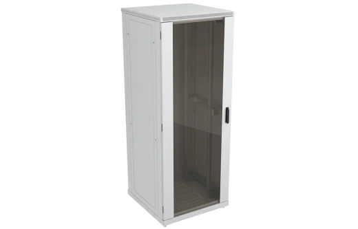 Шкаф телекоммуникационный напольный 19",47U(800x800), ШТ-НП-47U-800-800-С передняя дверь стекло ССД