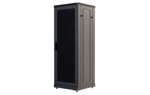 Шкаф телекоммуникационный напольный 19", 27U(800x1000), ШТ-НП-М-27U-800-1000-П-Ч, передняя дверь перфорация, черный ССД