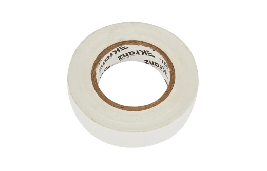 KR-09-2201 Изолента ПВХ KRANZ 19 мм х 25 м, белая, упаковка 5 роликов