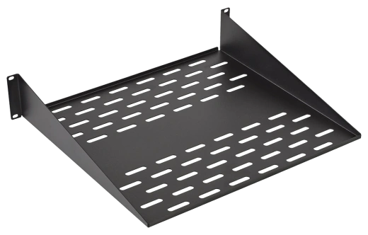 Полка перфорированная консольная  ПК-30-19"-2U-Ч чёрная ССД