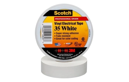 7000031667 Scotch 35, белая, изоляционная лента высшего класса, 19мм х 20м х 0,18мм