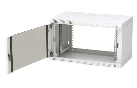 Шкаф телекоммуникационный настенный разборный 19”,6U(600x550), ШТ-НСр-6U-600-550-С дверь стекло ССД