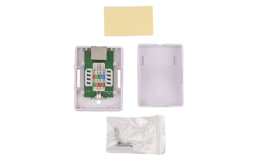 WRline WR-WS-8P8C-C5E-SH-1 Розетка компьютерная RJ-45, категория 5e, экранированная, одинарная, внешняя, Dual IDC, цвет белый