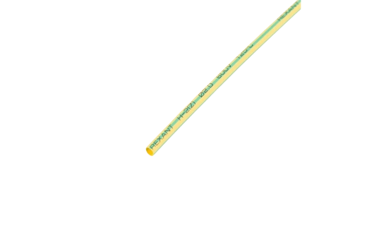20-2007 Термоусадочная трубка REXANT 2,0/1,0 мм, желто-зеленая, упаковка 50 шт. по 1 м