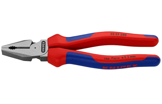 KN-0202200 Плоскогубцы комбинированные особой мощности, 200 мм, фосфатированные, 2-комп ручки