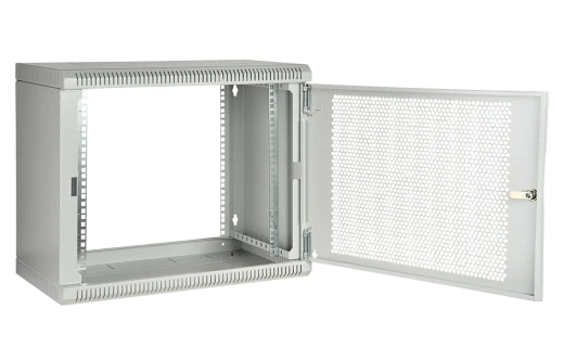 Шкаф телекоммуникационный настенный разборный 19”,18U(600x550), ШТ-НСр-18U-600-550-П дверь перфорированная ССД