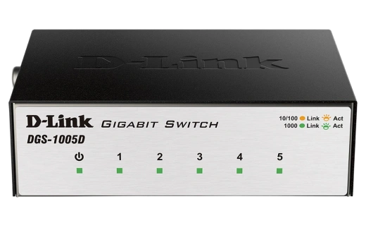 Коммутатор D-Link DGS-1005D/I3A 5G неуправляемый