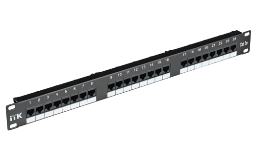 PP24-1UC5EU-D05 ITK 1U патч-панель кат.5Е UTP, 24 порта (Dual)