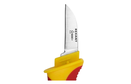12-4936 Нож монтажника, нержавеющая сталь, прямое лезвие REXANT
