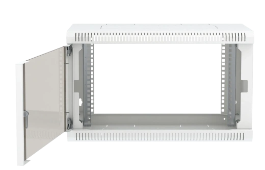 Шкаф телекоммуникационный настенный разборный 19”,6U(600x550), ШТ-НСр-6U-600-550-С дверь стекло ССД