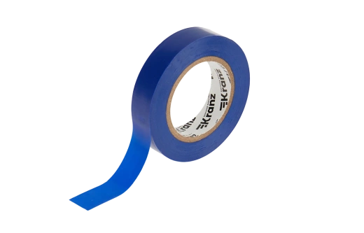 KR-09-2605 Изолента ПВХ KRANZ 15 мм х 20 м, синяя, упаковка 10 роликов