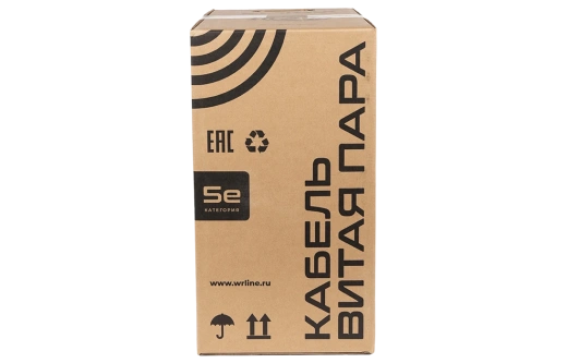 WRline WR-FTP-4P-C5E-PVC-GY Кабель витая пара, экранированный F/UTP, категория 5e, 4 пары (0,50 мм), одножильный, внутренний, PVC нг(А)-LS, серый, 305 м
