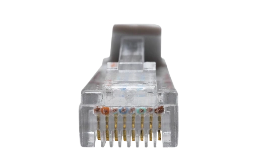 10-0142 SUPRLAN Патч-корд UTP 5e 4x2 26AWG (7x0.16mm) Cu LSZH серый 1м