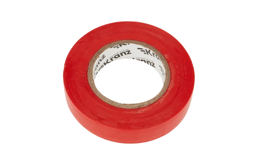 KR-09-2104 Изолента ПВХ KRANZ 15 мм х 25 м, красная, упаковка 5 роликов