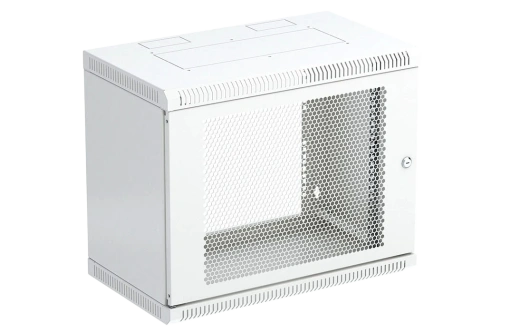Шкаф телекоммуникационный настенный разборный 19”,9U(600x350), ШТ-НСр-9U-600-350-П дверь перфорированная ССД