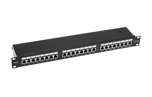 02-0041 REXANT PRO Патч-панель 19", 1U, 24 порта, STP, RJ-45, CAT 5e