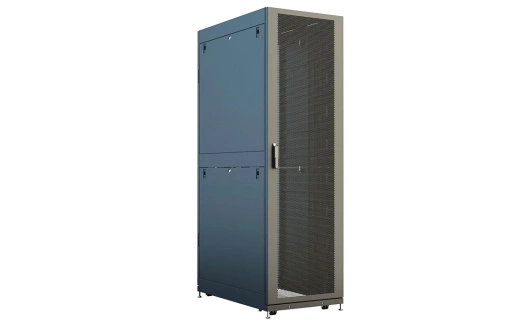 Шкаф телеком. напольный серверный ЦОД 19",48U(600x1000) , ШТ-НП-СЦД-48U-600-1000-П2П передняя дверь перфорированная,задняя перф.двойная. RAL9005