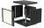 Шкаф телекоммуникационный настенный разборный черный 19”,9U(600x350), ШТ-НСр-9U-600-350-С-Ч дверь стекло ССД