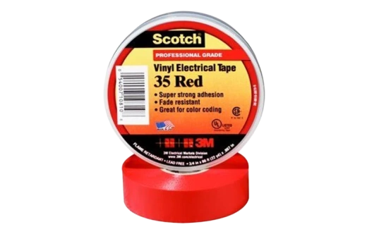 7000031668 Scotch 35, красная, изоляционная лента высшего класса, 19мм х 20м х 0,18мм
