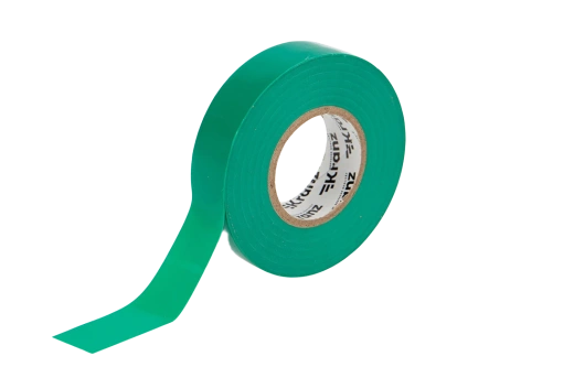 KR-09-2803 Изолента ПВХ KRANZ профессиональная, 0.18х19 мм, 20 м, зеленая упаковка 10 роликов