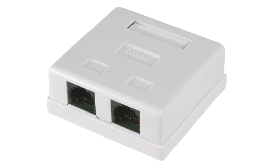 03-0151 Розетка компьютерная 2-порт RJ-45 (8P8C), cat 5e, внешняя  REXANT