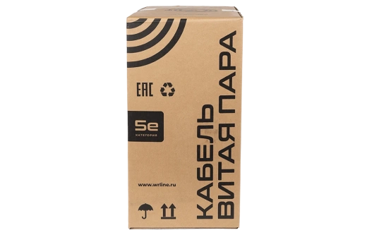 WRline WR-FTP-4P-C5E-PE-BK Кабель витая пара, экранированный F/UTP, категория 5e, 4 пары (0,50 мм), одножильный, внешний, PE, черный, 305 м