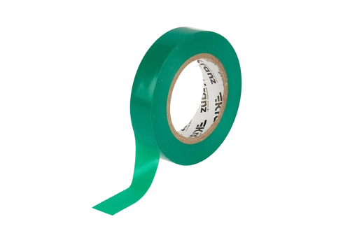 KR-09-2603 Изолента ПВХ KRANZ 15 мм х 20 м, зеленая, упаковка 10 роликов