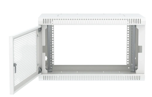 Шкаф телекоммуникационный настенный разборный 19”,6U(600x350), ШТ-НСр-6U-600-350-П дверь перфорированная ССД